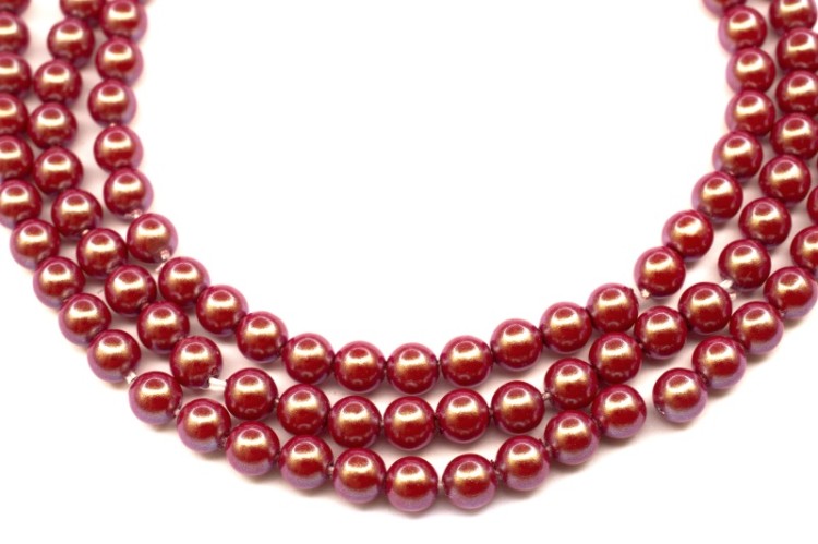 Жемчуг Preciosa Maxima, цвет pearlescent red, 4мм, 704-043, 10шт Жемчуг Preciosa Maxima, цвет pearlescent red, 4мм, 704-043, 10шт