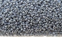 Бисер китайский круглый размер 12/0, цвет 0149 серый непрозрачный блестящий, 450г
