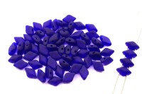 Бусины GemDuo 8х5мм, отверстие 0,8мм, цвет 30090/84110 синий прозрачный матовый, 709-217, 10г (около 64шт)