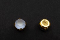 Шатоны Preciosa Maxima 8,3мм в оправе, цвет mat light sapphire DF/gold, 63-161, 4шт