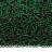 Бисер чешский PRECIOSA круглый 13/0 57150 темно-зеленый, серебряная линия внутри, квадратное отверстие, 25г - Бисер чешский PRECIOSA круглый 13/0 57150 темно-зеленый, серебряная линия внутри, квадратное отверстие, 25г