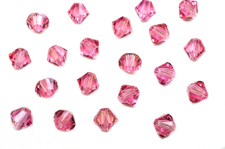 Бусина биконус Swarovski 5328 #223 4мм Light Rose, 5328-4-223, 20шт Бусина биконус Swarovski 5328 #223 4мм Light Rose, 5328-4-223, 20шт