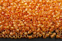 Бисер японский TOHO круглый 15/0 #1827 нарцисс/оранжевый радужный, окрашенный изнутри, 10 грамм