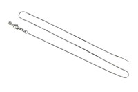 Цепочка регулируемая длина 45см, звено 1х1мм, цвет платина, латунь, 27-322, 1шт