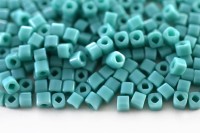 Бисер японский TOHO Cube кубический 3мм #0055 бирюзовый, непрозрачный, 5 грамм