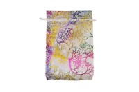 Сумочка из органзы подарочная около 10х15см, цвет белый/разноцветный, 36-015, 1шт