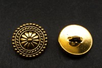 Пуговица TierraCast Бали 17мм, отверстие 2,2мм, цвет античное золото, 94-6548-26, 1шт