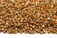Бисер японский MIYUKI Delica цилиндр 11/0 DB-0031 золото 24К снаружи, 5 грамм