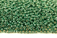 Бисер японский TOHO круглый 8/0 #0561 зеленый изумруд, гальванизированный, 10 грамм