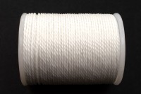 Шнур вощеный витой толщина 1мм, цвет белый, полиэфир, 53-024, 1 катушка ( около 11м)