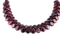 Бусины Pip beads 5х7мм, цвет 23980/45705 черный/красный твид, 701-024, 5г (около 34шт)