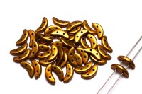 Бусины Crescent beads 10х3мм, цвет 0310-77032CR Saturated Metallic Gold, 708-039, 5г (около 40 шт)