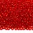 Бисер японский MIYUKI круглый 11/0 #0010F огненно-красный, матовый, серебряная линия внутри, 10 грамм - Бисер японский MIYUKI круглый 11/0 #0010F огненно-красный, матовый, серебряная линия внутри, 10 грамм