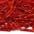 Бисер чешский PRECIOSA стеклярус 97070 15мм витой красный, серебряная линия внутри, 50г - Бисер чешский PRECIOSA стеклярус 97070 15мм витой красный, серебряная линия внутри, 50г
