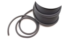 Каучуковый полый шнур, диаметр 4мм, внутренний диаметр 2мм, цвет серый, 55-004, 1 метр