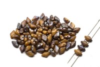 Бусины GemDuo 8х5мм, отверстие 0,8мм, цвет 13020/83500 Ivory Rembrandt матовый, 709-150, 10г (около 64шт)