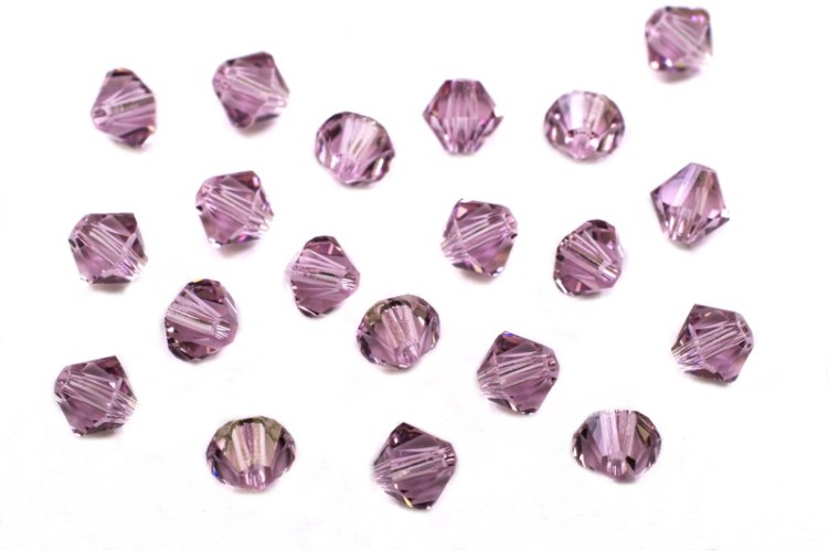 Бусина биконус Swarovski 5328 #212 4мм Light Amethyst, 5328-4-212, 20шт Бусина биконус Swarovski 5328 #212 4мм Light Amethyst, 5328-4-212, 20шт