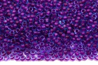 Бисер японский TOHO круглый 15/0 #0252F морская вода/фиолетовый матовый, окрашенный изнутри, 10 грамм