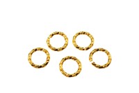 Кольца соединительные 8х1мм, разъёмные витые, латунь, золото, 18К позолота, 13-191, 5шт