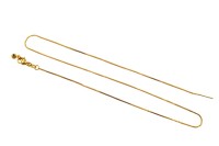 Цепочка регулируемая длина 45см,1х1мм, цвет золото, латунь, 27-308, 1шт