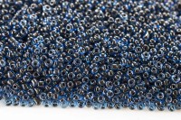Бисер китайский круглый размер 12/0, цвет 0305 синий, черная линия внутри, 450г