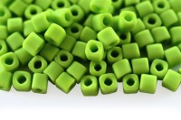 Бисер японский TOHO Cube кубический 4мм #0044F зеленое яблоко, матовый непрозрачный, 5 грамм