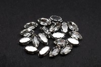 Кристалл Наветт 10х5мм пришивной в оправе, цвет хрусталь, стекло, 43-187, 2шт