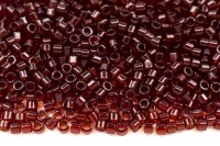 Бисер японский MIYUKI Delica цилиндр 11/0 DB-1102 темная клюква, прозрачный, 5 грамм