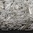 Бисер японский Miyuki Slender Bugle 1,3х6мм #0001 хрусталь, серебряная линия внутри, 10 грамм - Бисер японский Miyuki Slender Bugle 1,3х6мм #0001 хрусталь, серебряная линия внутри, 10 грамм