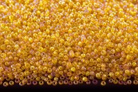 Бисер китайский круглый размер 12/0, цвет 0169 оранжевый прозрачный радужный, 450г