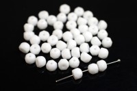 Бусины Hill beads 6мм, отверстие 0,5мм, цвет 03000 белый, 722-013, 10г (около 48шт)