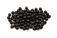 Бусины акриловые круглые 6мм, отверстие 1мм, цвет черный, имитация жемчуга, 528-017, 10г (около 80шт)