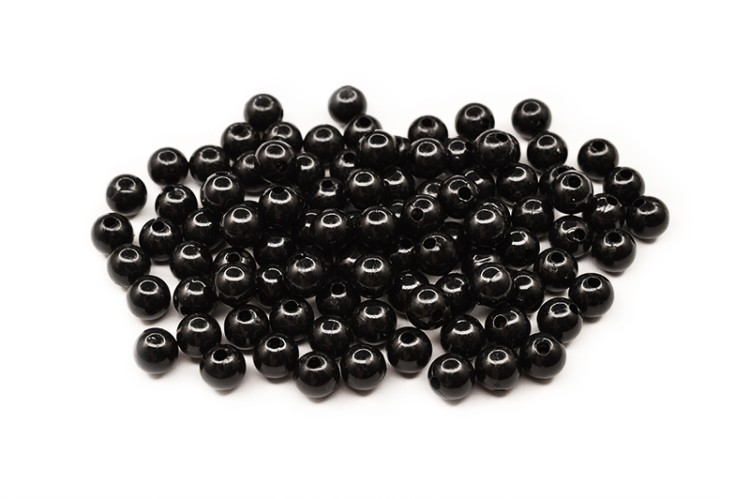 Бусины акриловые круглые 6мм, отверстие 1мм, цвет черный, имитация жемчуга, 528-017, 10г (около 80шт) Бусины акриловые круглые 6мм, отверстие 1мм, цвет черный, имитация жемчуга, 528-017, 10г (около 80шт)