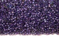 Бисер японский TOHO Treasure цилиндрический 11/0 #0265 хрусталь/фиолетовый металлик радужный, окрашенный изнутри, 5 грамм