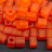 Бисер японский Miyuki Cube кубический 4мм #0138F оранжевый, матовый прозрачный, 10 грамм - Бисер японский Miyuki Cube кубический 4мм #0138F оранжевый, матовый прозрачный, 10 грамм