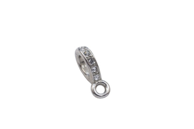 Держатель для кулонов 14х8х3мм Elegant elements, отверстие 2мм, сплав металлов, родий, 03-070, 1шт Держатель для кулонов 14х8х3мм Elegant elements, отверстие 2мм, сплав металлов, родий, 03-070, 1шт