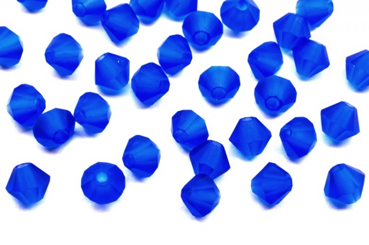 Бусины биконусы хрустальные 4мм, цвет CAPRI BLUE MATT, 746-102, 20шт Бусины биконусы хрустальные 4мм, цвет CAPRI BLUE MATT, 746-102, 20шт