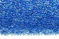 Бисер японский MIYUKI круглый 15/0 #2206 радужный синий, окрашенный изнутри, 10 грамм