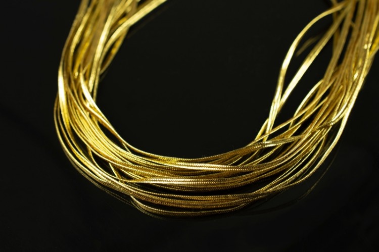 Cутаж 3мм, цвет ST1240 Smooth Metallic Gold (гладкое металлизированное золото), 1 метр Cутаж 3мм, цвет ST1240 Smooth Metallic Gold (гладкое металлизированное золото), 1 метр