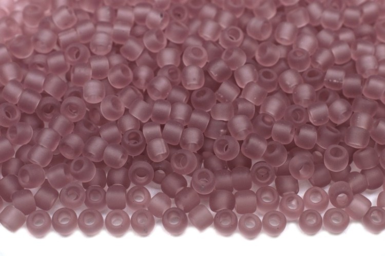 Бисер японский TOHO круглый 11/0 #0006F светлый аметист, матовый прозрачный, 10 грамм Бисер японский TOHO круглый 11/0 #0006F светлый аметист, матовый прозрачный, 10 грамм