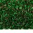 Бисер чешский PRECIOSA рубка 11/0 57060 зеленый, серебряная линия внутри, 50г - Бисер чешский PRECIOSA рубка 11/0 57060 зеленый, серебряная линия внутри, 50г