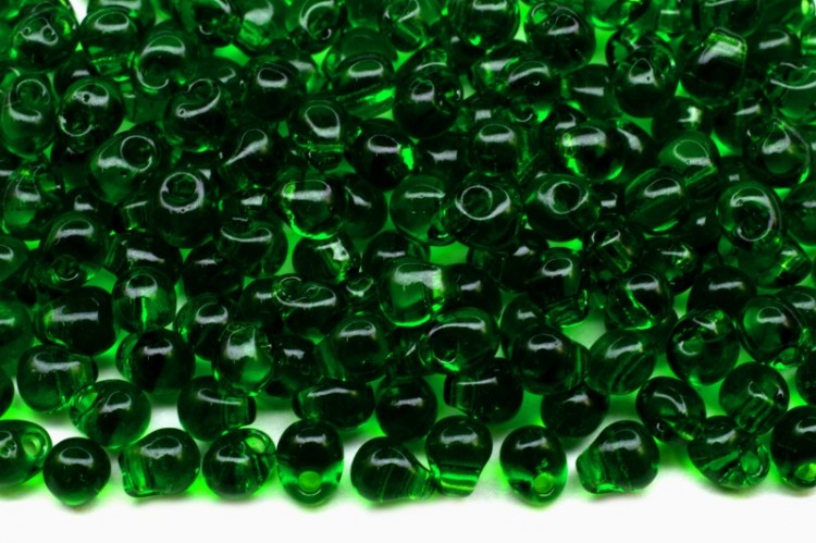 Бисер MIYUKI Drops 3,4мм #0146 зеленый, прозрачный, 10 грамм Бисер MIYUKI Drops 3,4мм #0146 зеленый, прозрачный, 10 грамм