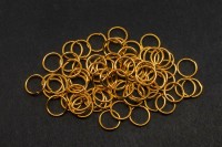 Кольца соединительные 7х0,7мм, разъёмные, цвет золото, железо, 13-035, 10г (около 90шт)