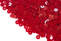 Итальянские пайетки плоские 4мм, цвет #4494 Rosso Scarlatto, 3 грамма