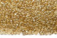 Бисер китайский круглый размер 12/0, цвет 0102 бежевый прозрачный, блестящий, 85г