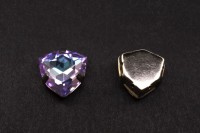 Кристалл Триллиант в оправе 12мм, цвет violet/серебро, стекло, 43-330, 1шт