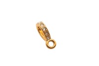 Держатель для кулонов 14х8х3мм Elegant elements, отверстие 2мм, сплав металлов, позолота, 03-069, 1шт