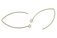 Основа для серег 40х25х0,9мм, отверстие 2мм, цвет золото, хирургическая сталь, 21-559, 1 пара