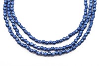 Бусины граненые Firepolish 2мм, отверстие 0,6мм, цвет 04B06 серо-голубой, насыщенный металлик, 712-037, 1 нить (около 50шт)