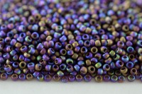 Бисер японский TOHO круглый 15/0 #0166CF аметист матовый, радужный прозрачный, 10 грамм